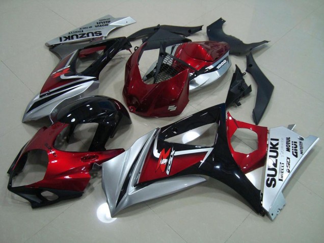 Cheap 2007-2008 Red Black Silver Suzuki GSXR 1000 K7 Bike Fairing UK Cheap 2007-2008 Red Black Silver Suzuki GSXR 1000 K7 Bike Fairing UK