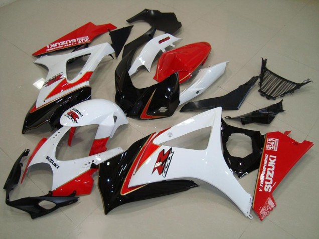 Cheap 2007-2008 White Red Black Suzuki GSXR 1000 K7 Replacement Motorcycle Fairings UK Cheap 2007-2008 White Red Black Suzuki GSXR 1000 K7 Replacement Motorcycle Fairings UK