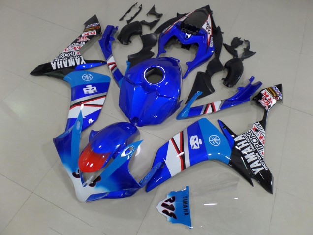 Cheap 2007-2008 Blue White Black Stickers Yamaha YZF R1 Motorcycle Fairing UK Cheap 2007-2008 Blue White Black Stickers Yamaha YZF R1 Motorcycle Fairing UK