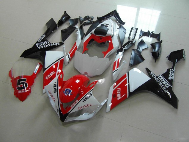 Cheap 2007-2008 Red White Stickers Yamaha YZF R1 Motorbike Fairing Kits UK Cheap 2007-2008 Red White Stickers Yamaha YZF R1 Motorbike Fairing Kits UK