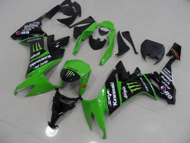 Cheap 2008-2010 Green and Black Monster Kawasaki ZX10R Motorbike Fairing UK Cheap 2008-2010 Green and Black Monster Kawasaki ZX10R Motorbike Fairing UK