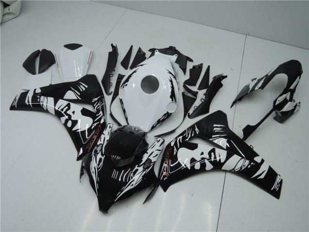 Cheap 2008-2011 Black White Honda CBR1000RR Motorbike Fairing UK