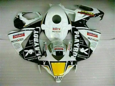 Cheap 2008-2011 White Black Playboy Honda CBR1000RR Motorbike Fairing UK