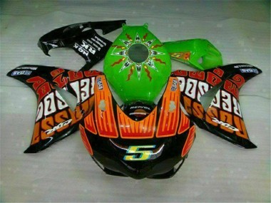 Cheap 2008-2011 Green Orange Honda CBR1000RR Motorcycle Fairings Kits UK