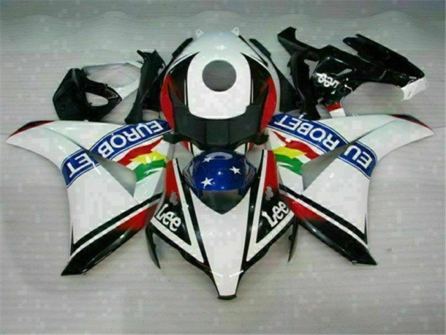 Cheap 2008-2011 White Blue Red Eurobet Lee Honda CBR1000RR Motorcycle Fairing Kit UK Cheap 2008-2011 White Blue Red Eurobet Lee Honda CBR1000RR Motorcycle Fairing Kit UK