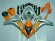 Cheap 2008-2011 Orange Silver Honda CBR1000RR Motorcyle Fairings UK