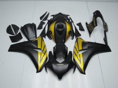 Cheap 2008-2011 Matte Black and Gold Honda CBR1000RR Bike Fairings UK