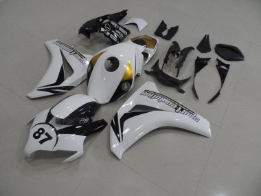 Cheap 2008-2011 White and Black 87 Honda CBR1000RR Bike Fairings UK