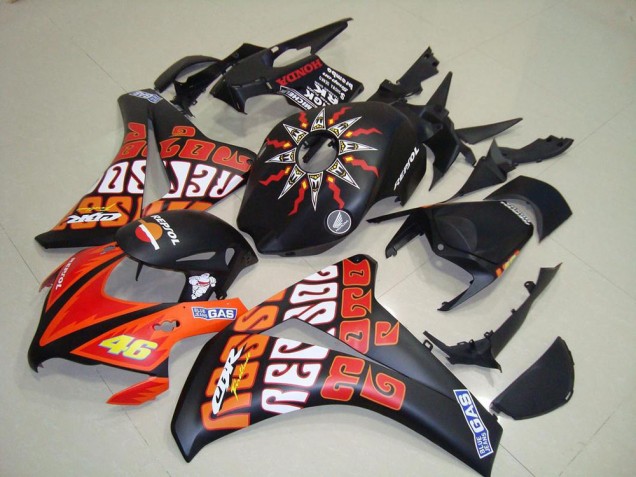 Cheap 2008-2011 Rossi Matte Black Honda CBR1000RR Motorcycle Replacement Fairings UK Cheap 2008-2011 Rossi Matte Black Honda CBR1000RR Motorcycle Replacement Fairings UK