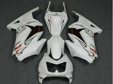 Cheap 2008-2012 White Red Kawasaki EX250 Motorcylce Fairings UK