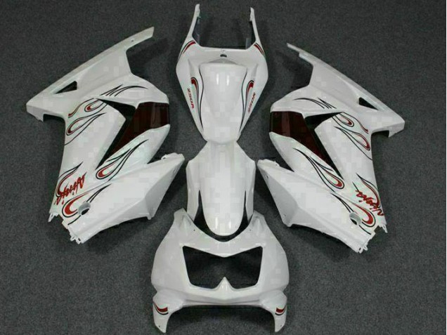 Cheap 2008-2012 White Red Kawasaki EX250 Motorcylce Fairings UK Cheap 2008-2012 White Red Kawasaki EX250 Motorcylce Fairings UK