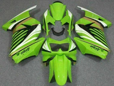 Cheap 2008-2012 Green White Black Ninja Kawasaki EX250 Replacement Motorcycle Fairings UK