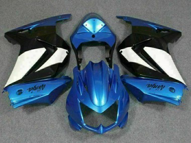 Cheap 2008-2012 Blue White Black Ninja Kawasaki EX250 Motorbike Fairing Kits UK