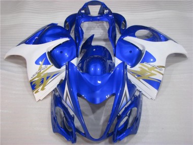Cheap 2008-2019 Blue White Suzuki GSXR 1300 Hayabusa Motorcyle Fairings UK