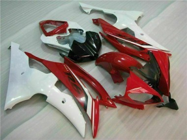 Cheap 2008-2016 Red White Yamaha YZF R6 Motorbike Fairing Kits UK