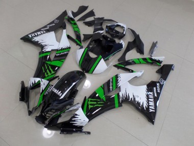 Cheap 2008-2016 Special White Green Monster Yamaha YZF R6 Motorbike Fairing Kits UK