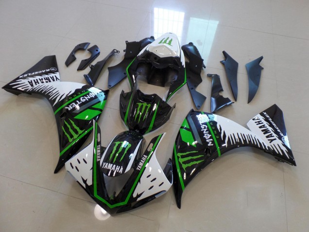 Cheap 2009-2011 White Green Big Monster Yamaha YZF R1 Motor Fairings UK Cheap 2009-2011 White Green Big Monster Yamaha YZF R1 Motor Fairings UK