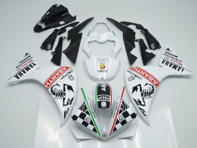 Cheap 2009-2011 White Black Abrath Yamaha YZF R1 Motorcylce Fairings UK Cheap 2009-2011 White Black Abrath Yamaha YZF R1 Motorcylce Fairings UK