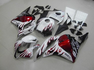 Cheap 2009-2012 Red Black Flame Honda CBR600RR Motor Bike Fairings UK