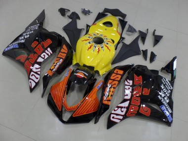 Cheap 2009-2012 Yellow Rossi Race Honda CBR600RR Motorcycle Fairings Kits UK