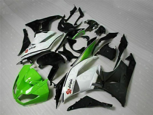 Cheap 2009-2012 Green Black White 25 Kawasaki ZX6R Bike Fairings UK Cheap 2009-2012 Green Black White 25 Kawasaki ZX6R Bike Fairings UK