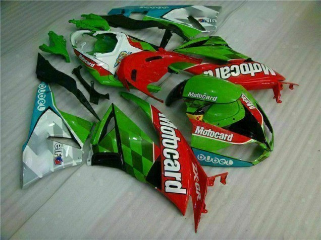 Cheap 2009-2012 Red Green Motocard Kawasaki ZX6R Replacement Motorcycle Fairings UK Cheap 2009-2012 Red Green Motocard Kawasaki ZX6R Replacement Motorcycle Fairings UK