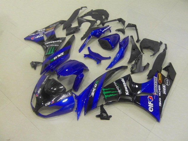 Cheap 2009-2012 Blue Monster Kawasaki ZX6R Bike Fairing Kit UK Cheap 2009-2012 Blue Monster Kawasaki ZX6R Bike Fairing Kit UK