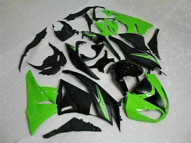 Cheap 2009-2012 Black Green 636 Kawasaki ZX6R Motorcycle Bodywork UK Cheap 2009-2012 Black Green 636 Kawasaki ZX6R Motorcycle Bodywork UK