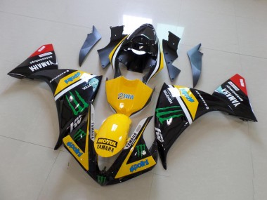 Cheap 2012-2014 Yellow Black Monster Yamaha YZF R1 Replacement Fairings UK