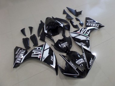 Cheap 2012-2014 Black White Fiat Yamaha YZF R1 Motorcycle Fairings UK