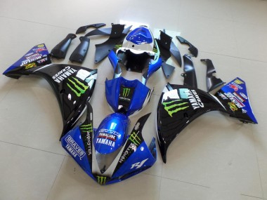 Cheap 2012-2014 Blue Black Monster Yamaha YZF R1 Motorbike Fairing UK