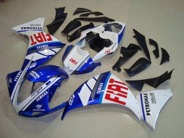 Cheap 2012-2014 Blue White Fiat Yamaha YZF R1 Bike Fairings UK