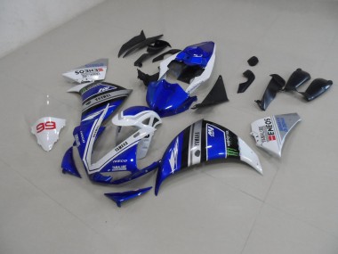 Cheap 2012-2014 Blue White Yamaha YZF R1 Bike Fairing UK