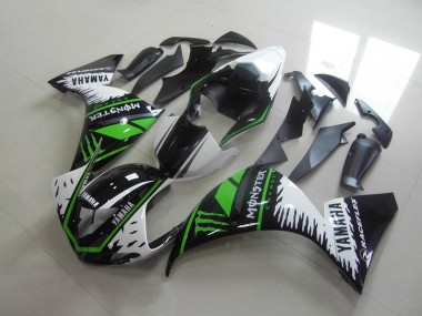 Cheap 2012-2014 White Green Monster Yamaha YZF R1 Moto Fairings UK