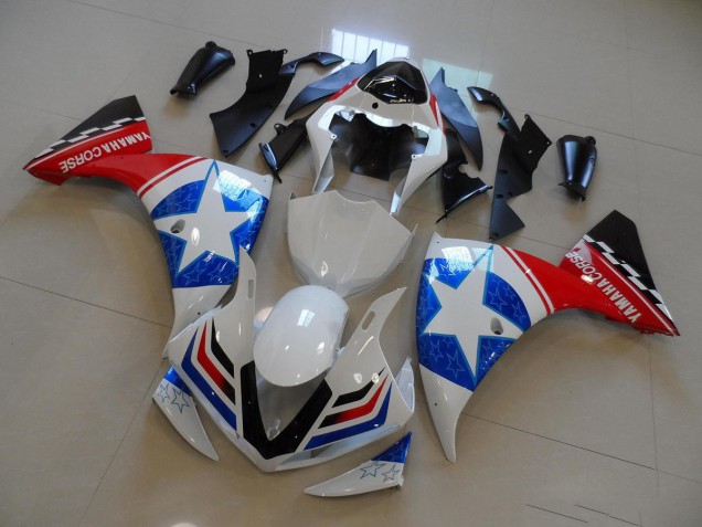 Cheap 2012-2014 White Black Ducati Star Yamaha YZF R1 Motorcyle Fairings UK Cheap 2012-2014 White Black Ducati Star Yamaha YZF R1 Motorcyle Fairings UK