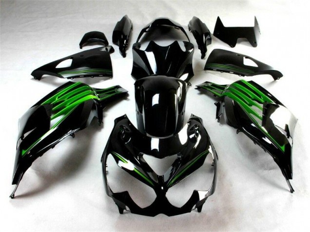 Cheap 2012-2021 Black Green Kawasaki ZX14R ZZR1400 Motorcylce Fairings UK Cheap 2012-2021 Black Green Kawasaki ZX14R ZZR1400 Motorcylce Fairings UK