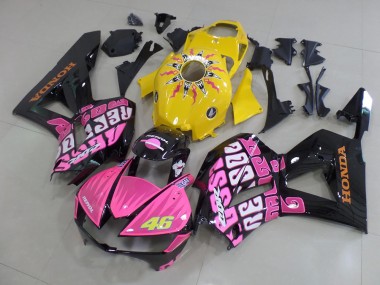 Cheap 2013-2021 Yellow Pink Rossi Honda CBR600RR Motorbike Fairing UK
