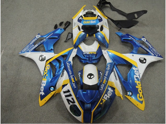 Cheap 2009-2014 White Blue GoldBet 112 BMW S1000RR Motorbike Fairing UK