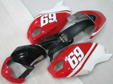 Cheap 2008-2012 Black Red White 69 Ducati Monster 696 Moto Fairings UK