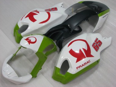 Cheap 2008-2012 White Red PRAMAC 65 Ducati Monster 696 Motorcylce Fairings UK