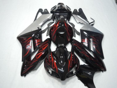Cheap 2004-2005 Black Red Flame Honda CBR1000RR Motorbike Fairing UK