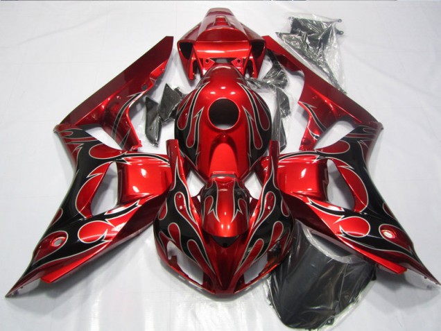 Cheap 2006-2007 Red Black Flame Honda CBR1000RR Replacement Motorcycle Fairings UK Cheap 2006-2007 Red Black Flame Honda CBR1000RR Replacement Motorcycle Fairings UK