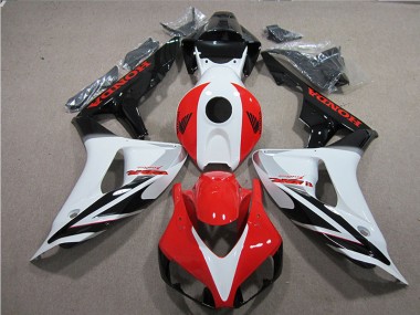 Cheap 2006-2007 Black White Red Fireblade Honda CBR1000RR Motorcycle Fairings Kits UK