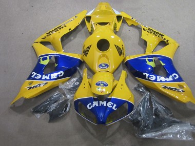 Cheap 2006-2007 Yellow Blue Camel Honda CBR1000RR Motorcyle Fairings UK