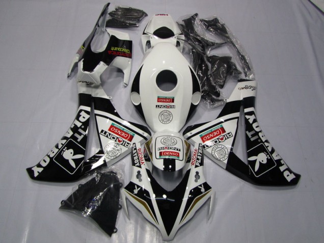 Cheap 2008-2011 Black White Denso Playboy Honda CBR1000RR Motorcycle Fairing Kits UK Cheap 2008-2011 Black White Denso Playboy Honda CBR1000RR Motorcycle Fairing Kits UK