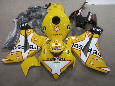 Cheap 2008-2011 Yellow Repsol HRC Honda CBR1000RR Replacement Motorcycle Fairings UK
