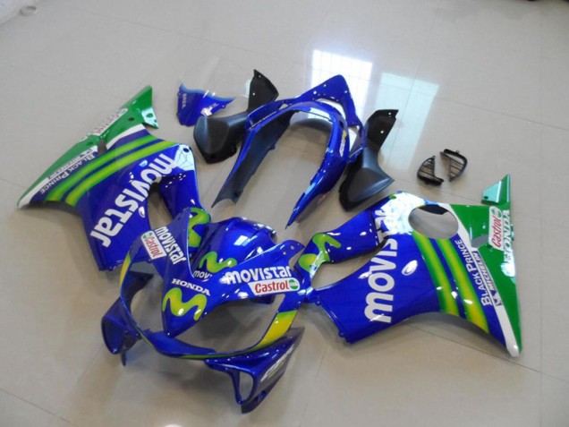 Cheap 2004-2007 Blue Movistar Castrol Honda CBR600 F4i Bike Fairings UK Cheap 2004-2007 Blue Movistar Castrol Honda CBR600 F4i Bike Fairings UK