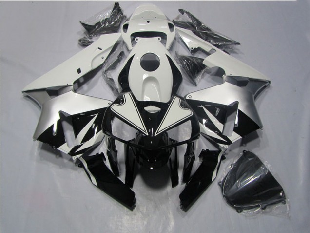 Cheap 2005-2006 Black White Honda CBR600RR Motorcycle Fairings UK