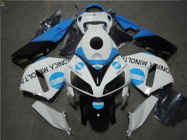Cheap 2005-2006 White Blue Konica Minolta Honda CBR600RR Motorcycle Fairing Kits UK