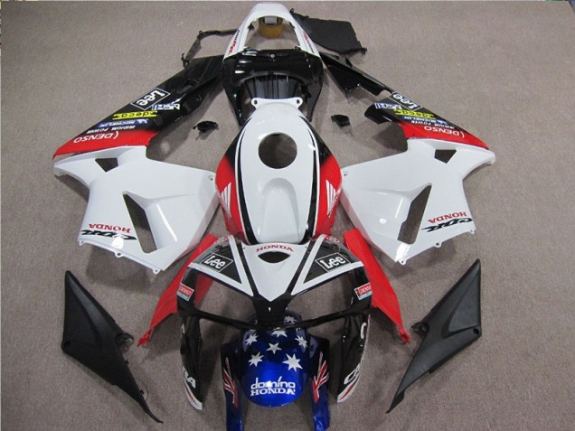 Cheap 2005-2006 White Red Blue Lee Honda CBR600RR Motorbike Fairing UK Cheap 2005-2006 White Red Blue Lee Honda CBR600RR Motorbike Fairing UK